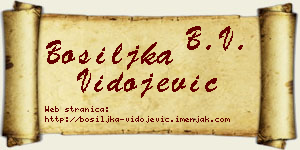 Bosiljka Vidojević vizit kartica